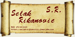 Selak Rikanović vizit kartica